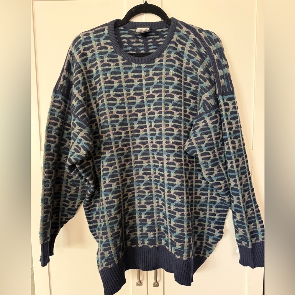 VTG BOGO Clan Douglas 100% cashmere 1980’s Cosby Show Style Crewneck Sweater -